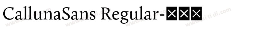 CallunaSans Regular字体转换